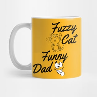 fuzzy cat funny dad Mug